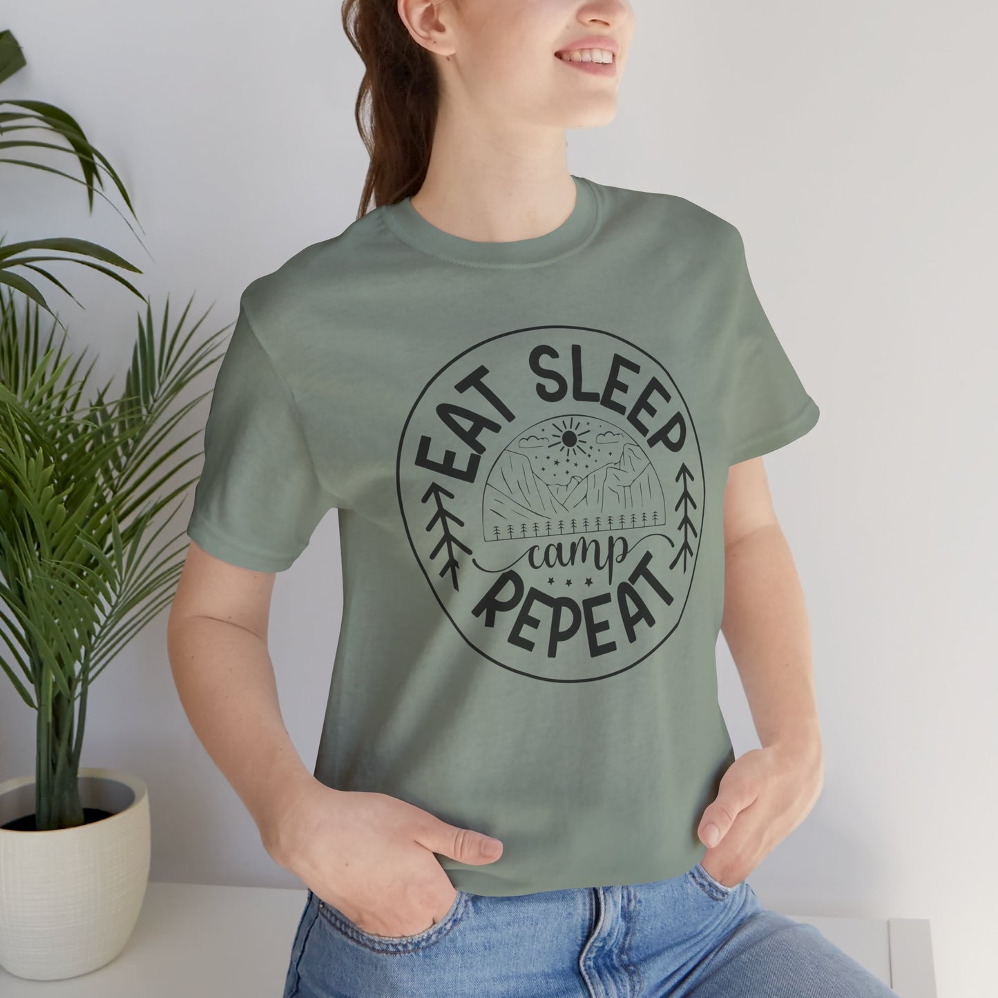 Eat sleep camp repeat Tee