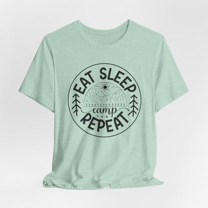 Eat sleep camp repeat Tee