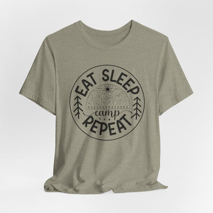 Eat sleep camp repeat Tee