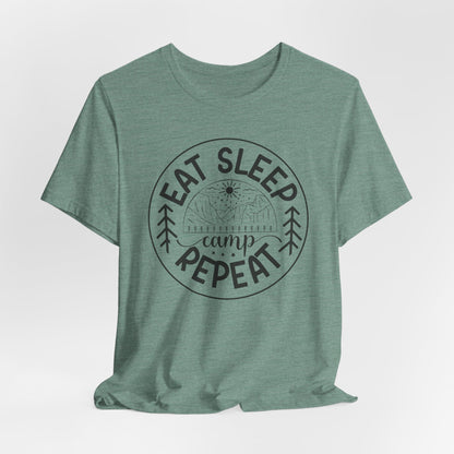 Eat sleep camp repeat Tee